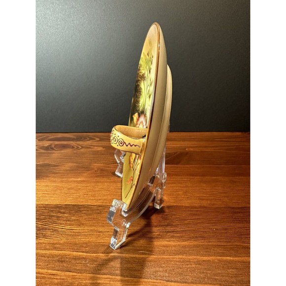 Antique Nippon Morimura Hand-painted Dish with Moriage Finger Handle - Landscape - Picture 3 of 11